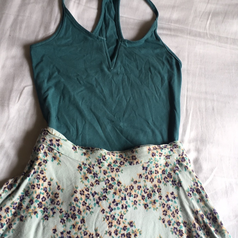 Blue/green express one eleven tank top